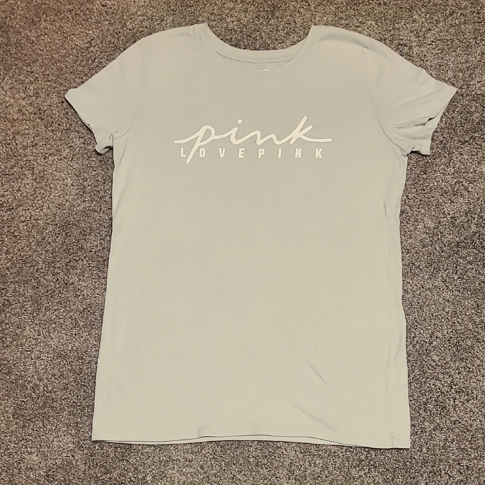 PINK Victoria's Secret Light Gray Tee
